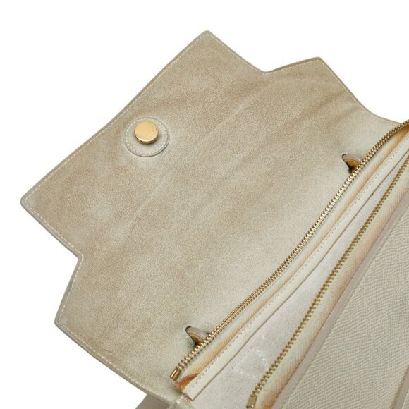 CELINE Ivory Leather Shoulder Bag - Picture 7 of 16